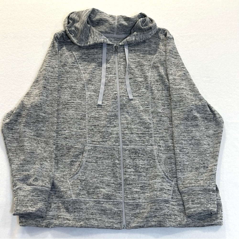 NWOT Made for Life Gray Knit Zip-up Jacket 1X